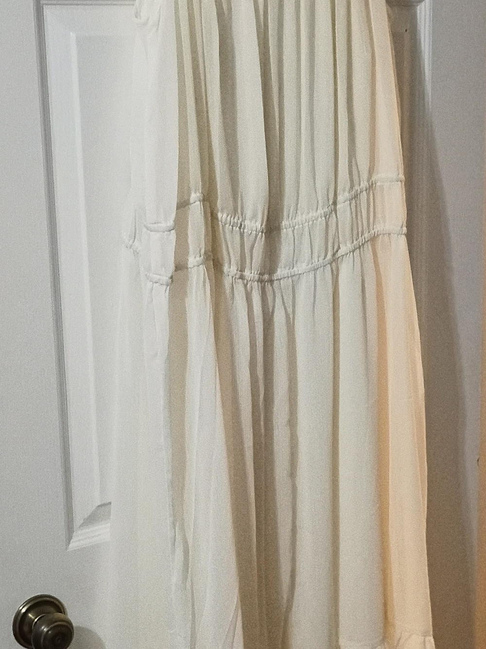 a new day Cream Maxi Dress with Smocked Bodice - Picture 3 of 4